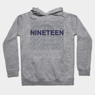 NINETEEN (Navy Text) Hoodie